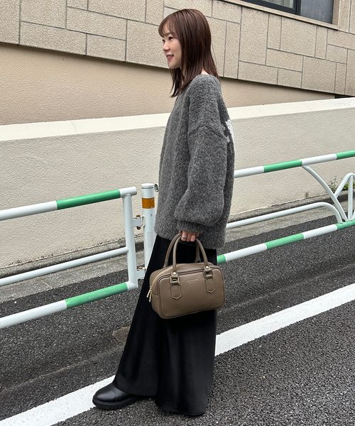 ＋81BRANCA（ハチイチブランカ）の「+81BRANCA/ハチイチブランカ SLOBE別注 ペルーニット（ニット/セーター・レディース・ブラウン/グレー・FREE）」の6枚目の写真