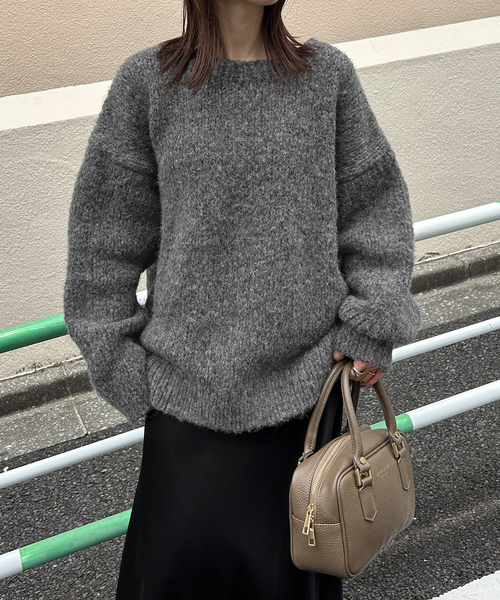 ＋81BRANCA（ハチイチブランカ）の「+81BRANCA/ハチイチブランカ SLOBE別注 ペルーニット（ニット/セーター・レディース・ブラウン/グレー・FREE）」の8枚目の写真