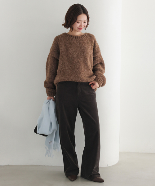 ＋81BRANCA（ハチイチブランカ）の「+81BRANCA/ハチイチブランカ SLOBE別注 ペルーニット（ニット/セーター・レディース・ブラウン/グレー・FREE）」の11枚目の写真