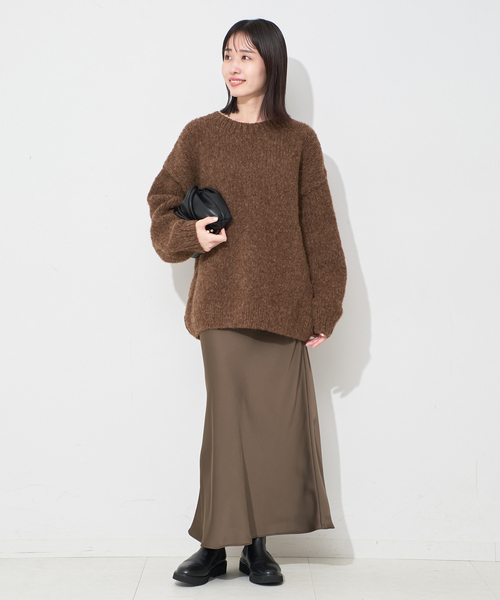 ＋81BRANCA（ハチイチブランカ）の「+81BRANCA/ハチイチブランカ SLOBE別注 ペルーニット（ニット/セーター・レディース・ブラウン/グレー・FREE）」の18枚目の写真