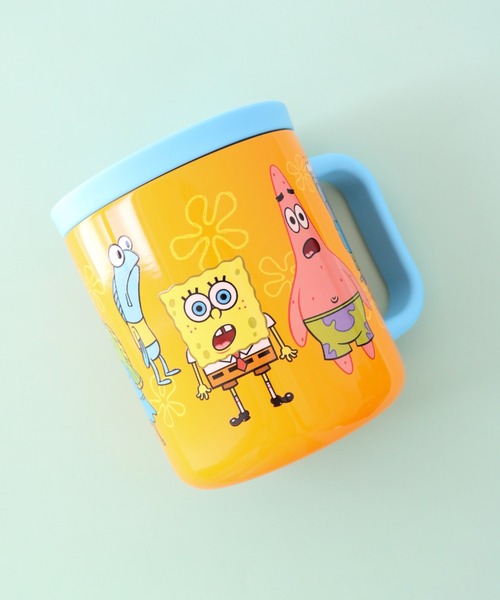 SiNCERE（シンシア）の「〈SPONGEBOB/スポンジボブ〉STAINLESS MUG/蓋付き ステンレスマグ WITH LID（グラス/マグカップ/タンブラー・レディース・ホワイト/オレンジ・ONE SIZE）」の2枚目の写真