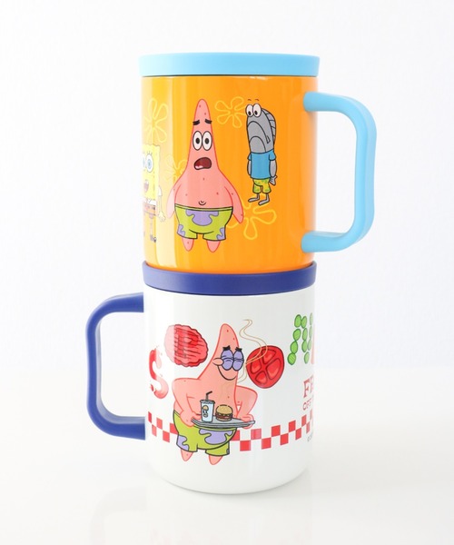 SiNCERE（シンシア）の「〈SPONGEBOB/スポンジボブ〉STAINLESS MUG/蓋付き ステンレスマグ WITH LID（グラス/マグカップ/タンブラー・レディース・ホワイト/オレンジ・ONE SIZE）」の11枚目の写真