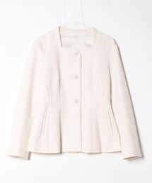 極美品✨COLUMN コラム　ノーカラージャケット　オフ白　38 極美品✨COLUMN コラム ノーカラージャケット オフ白 38 ノーカラー金釦