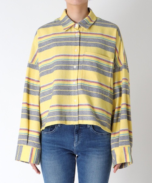 Three Four Time（ｽﾘｰﾌｫｰﾀｲﾑ）の「先染めネルマルチボーダーシャツ（シャツ/ブラウス・レディース・イエロー系その他/オレンジ系その他/レッド系その他・FREE）」の18枚目の写真