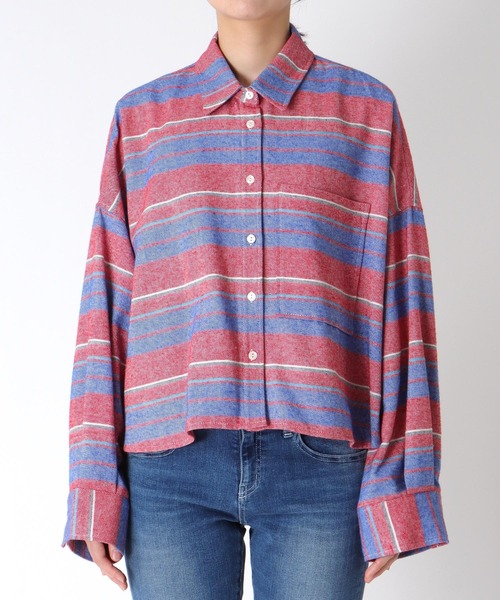 Three Four Time（ｽﾘｰﾌｫｰﾀｲﾑ）の「先染めネルマルチボーダーシャツ（シャツ/ブラウス・レディース・イエロー系その他/オレンジ系その他/レッド系その他・FREE）」の20枚目の写真