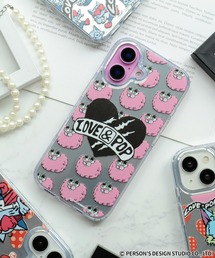 M-factory | iPhone16 ケース iPhone15 iPhone14 iPhone13 ラブアンドポップ メタリック背面ケース(スマホケース/カバー)