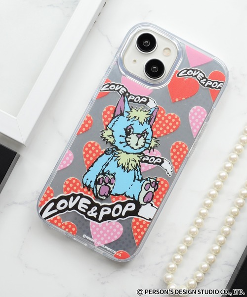 M-factory（エムファクトリー）の「iPhone16 ケース iPhone15 iPhone14 iPhone13 ラブアンドポップ メタリック背面ケース（スマホケース/カバー・レディース・シルバー系2/シルバー系4/シルバー系3/シルバー系1・iPhone 13/14/15/iPhone 16）」の3枚目の写真