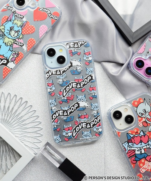 M-factory（エムファクトリー）の「iPhone16 ケース iPhone15 iPhone14 iPhone13 ラブアンドポップ メタリック背面ケース（スマホケース/カバー・レディース・シルバー系2/シルバー系4/シルバー系3/シルバー系1・iPhone 13/14/15/iPhone 16）」の4枚目の写真