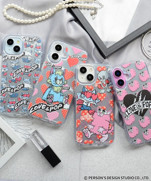 M-factory（エムファクトリー）の「iPhone16 ケース iPhone15 iPhone14 iPhone13 ラブアンドポップ メタリック背面ケース（スマホケース/カバー・レディース・シルバー系2/シルバー系4/シルバー系3/シルバー系1・iPhone 13/14/15/iPhone 16）」の5枚目の写真