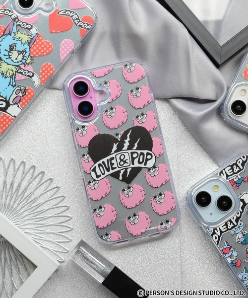 M-factory（エムファクトリー）の「iPhone16 ケース iPhone15 iPhone14 iPhone13 ラブアンドポップ メタリック背面ケース（スマホケース/カバー・レディース・シルバー系2/シルバー系4/シルバー系3/シルバー系1・iPhone 13/14/15/iPhone 16）」の9枚目の写真