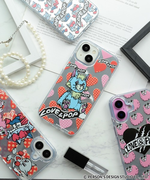 M-factory（エムファクトリー）の「iPhone16 ケース iPhone15 iPhone14 iPhone13 ラブアンドポップ メタリック背面ケース（スマホケース/カバー・レディース・シルバー系2/シルバー系4/シルバー系3/シルバー系1・iPhone 13/14/15/iPhone 16）」の6枚目の写真