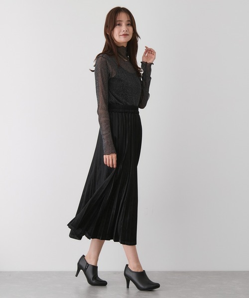 Jayro(ジャイロ)の「ストレッチベロアプリーツスカート(スカート・レディース・ブラック/チャコールグレー/ブラウン系その他2・M)」の8枚目の写真