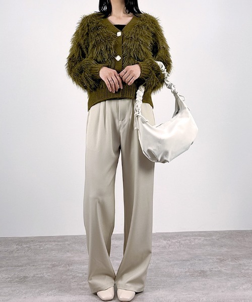 CLOTHY(クロシィ)の「【体型カバーと美脚効果を両立】イージースラックスパンツ(その他パンツ・レディース・ベージュ/チャコールグレー/ブラック・FREE)」の14枚目の写真