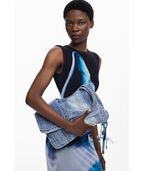 Desigual(デシグアル)の「【Desigual×BOTTER】ヴィンテージデニム風バッグ(ハンドバッグ・レディース・ブラック・FREE)」の9枚目の写真
