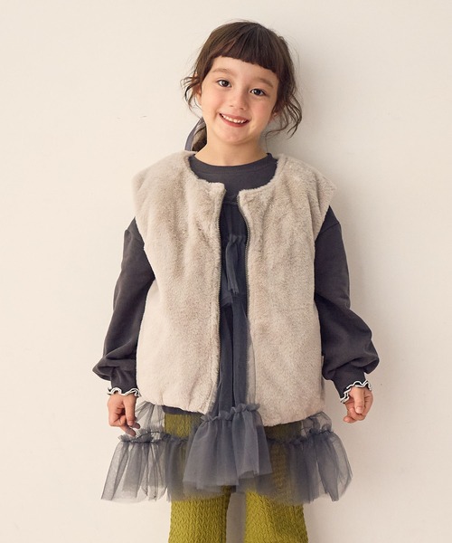Piet(ピエット)の「ジッパー ファーベスト(ベスト・キッズ・ベージュ/グレー/ブラウン・130/100/120/110)」の19枚目の写真