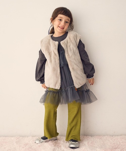 Piet(ピエット)の「ジッパー ファーベスト(ベスト・キッズ・ベージュ/グレー/ブラウン・130/100/120/110)」の18枚目の写真