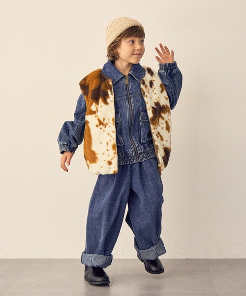 Piet(ピエット)の「ジッパー ファーベスト(ベスト・キッズ・ベージュ/グレー/ブラウン・130/100/120/110)」の6枚目の写真