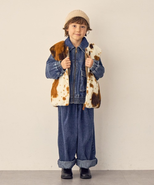 Piet(ピエット)の「ジッパー ファーベスト(ベスト・キッズ・ベージュ/グレー/ブラウン・130/100/120/110)」の7枚目の写真