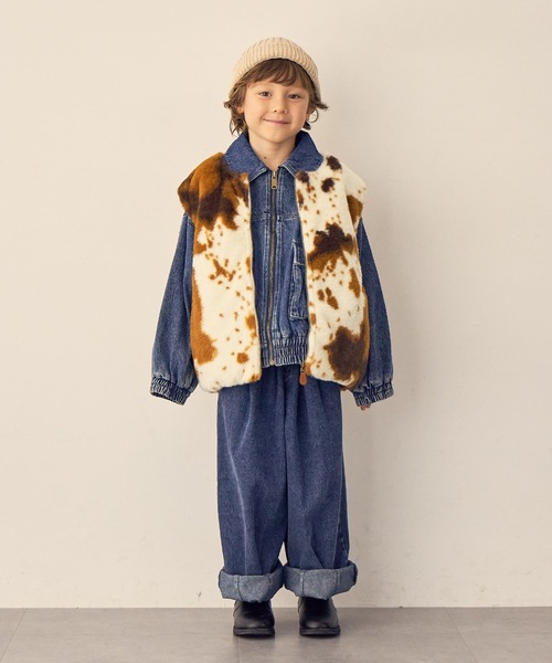 Piet(ピエット)の「ジッパー ファーベスト(ベスト・キッズ・ベージュ/グレー/ブラウン・130/100/120/110)」の8枚目の写真