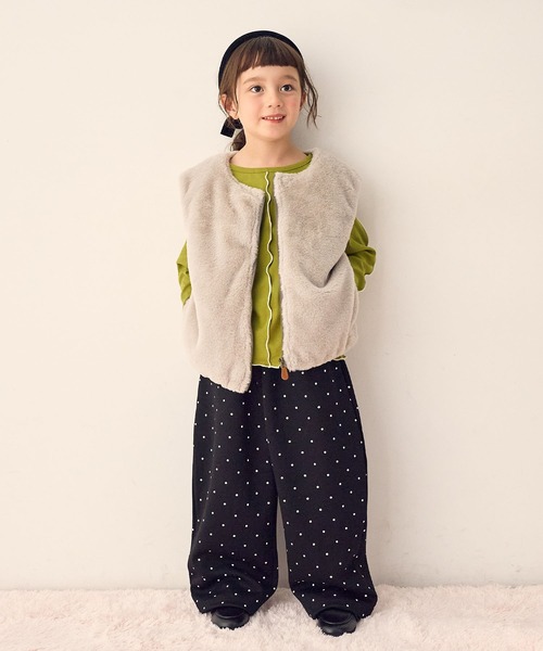 Piet(ピエット)の「ジッパー ファーベスト(ベスト・キッズ・ベージュ/グレー/ブラウン・130/100/120/110)」の5枚目の写真