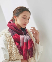 IMC（アイエムシー）の「カシミヤ100％ チェックストール（ストール/ショール）」