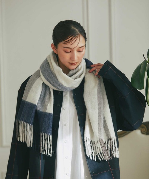セール】カシミヤ100％ チェックストール（ストール/ショール）｜IMC