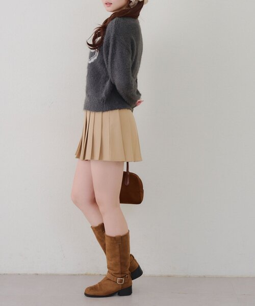 continuer de NICE CLAUP(コンティニューデナイスクラップ)の「リボン柄シャギーニット(ニット/セーター・レディース・チャコールグレー/ブルー/アイボリー・FREE)」の22枚目の写真