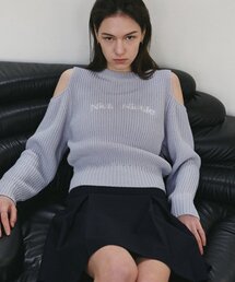 NICOLE CUT OUT CREW NECK KNIT_SORA