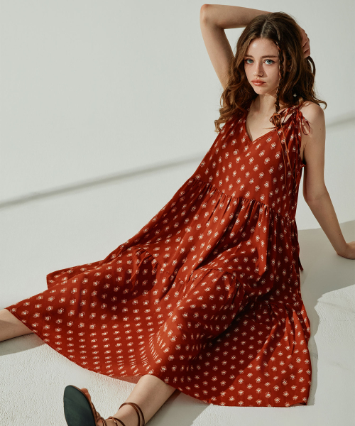 VIKINI VENDER(ビキニベンダー)の「モリスストラップティアードロングワンピース(ワンピース・レディース・その他・ONE SIZE)」の7枚目の写真