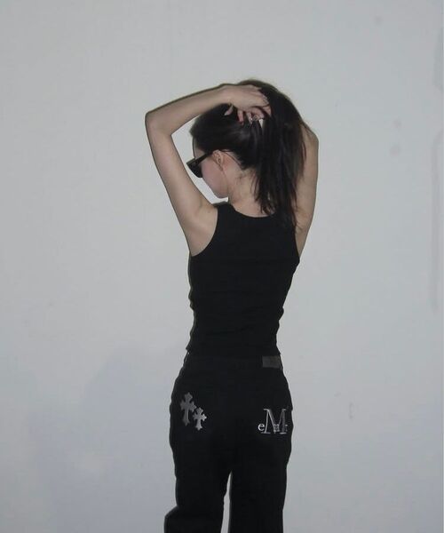 ピストルバックレザー ダブルクロス ワイドコットンパンツ（その他