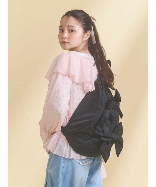 merry jenny（メリージェニー）の「シアーフリルボレロ（カーディガン/ボレロ・レディース・ピンク/ライトブルー/アイボリー・FREE）」の9枚目の写真