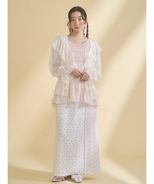 merry jenny（メリージェニー）の「シアーフリルボレロ（カーディガン/ボレロ・レディース・ピンク/ライトブルー/アイボリー・FREE）」の16枚目の写真