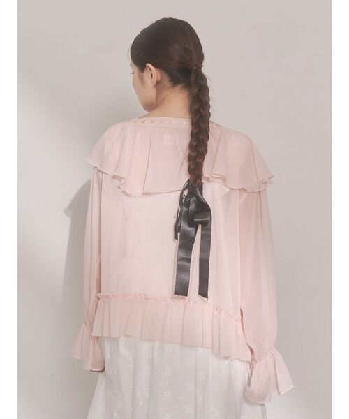 merry jenny（メリージェニー）の「シアーフリルボレロ（カーディガン/ボレロ・レディース・ピンク/ライトブルー/アイボリー・FREE）」の20枚目の写真
