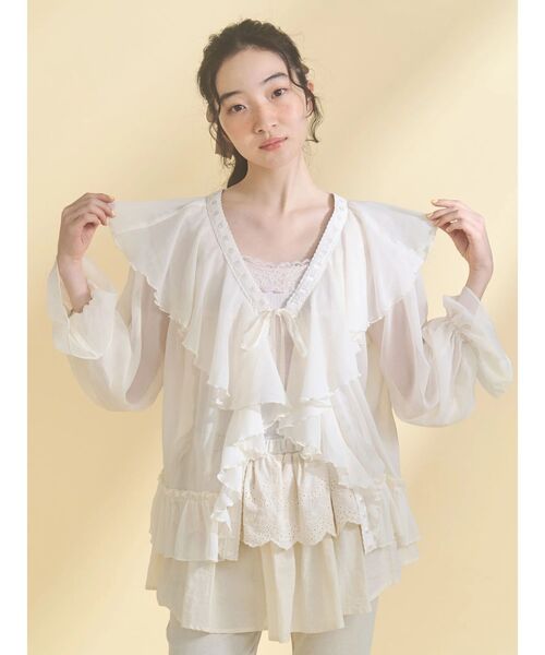 シアーフリルボレロ（カーディガン/ボレロ）｜merry jenny（メリー