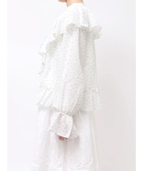 merry jenny（メリージェニー）の「シアーフリルボレロ（カーディガン/ボレロ・レディース・ピンク/ライトブルー/アイボリー・FREE）」の6枚目の写真