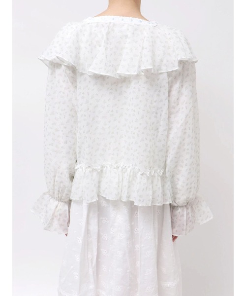 merry jenny（メリージェニー）の「シアーフリルボレロ（カーディガン/ボレロ・レディース・ピンク/ライトブルー/アイボリー・FREE）」の7枚目の写真