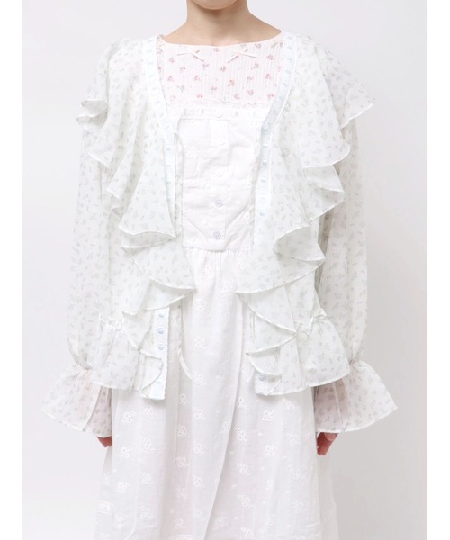 merry jenny（メリージェニー）の「シアーフリルボレロ（カーディガン/ボレロ・レディース・ピンク/ライトブルー/アイボリー・FREE）」の12枚目の写真