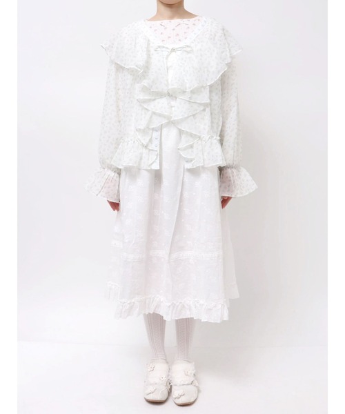 merry jenny（メリージェニー）の「シアーフリルボレロ（カーディガン/ボレロ・レディース・ピンク/ライトブルー/アイボリー・FREE）」の13枚目の写真