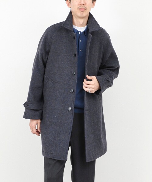 NOLLEY’S(ノーリーズ)の「《ビジカジ対応》【尾州ウール】ビーバーステンカラーコート/オーバーサイズ/25AW(ステンカラーコート・メンズ・ブラック/ネイビー/ベージュ・S/M/L/XL)」の7枚目の写真