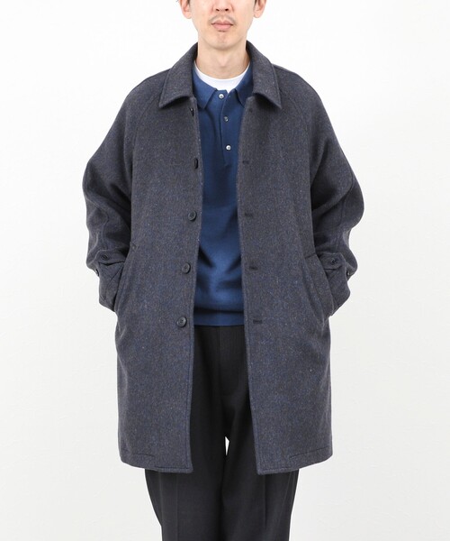 NOLLEY’S(ノーリーズ)の「《ビジカジ対応》【尾州ウール】ビーバーステンカラーコート/オーバーサイズ/25AW(ステンカラーコート・メンズ・ブラック/ネイビー/ベージュ・S/M/L/XL)」の8枚目の写真