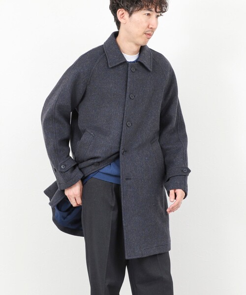 NOLLEY’S(ノーリーズ)の「《ビジカジ対応》【尾州ウール】ビーバーステンカラーコート/オーバーサイズ/25AW(ステンカラーコート・メンズ・ブラック/ネイビー/ベージュ・S/M/L/XL)」の10枚目の写真