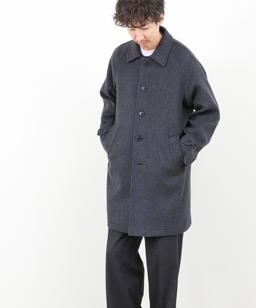 NOLLEY’S(ノーリーズ)の「《ビジカジ対応》【尾州ウール】ビーバーステンカラーコート/オーバーサイズ/25AW(ステンカラーコート・メンズ・ブラック/ネイビー/ベージュ・S/M/L/XL)」の11枚目の写真