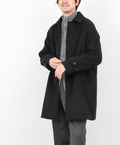 NOLLEY’S(ノーリーズ)の「《ビジカジ対応》【尾州ウール】ビーバーステンカラーコート/オーバーサイズ/25AW(ステンカラーコート・メンズ・ブラック/ネイビー/ベージュ・S/M/L/XL)」の12枚目の写真