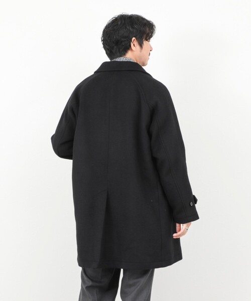 NOLLEY’S(ノーリーズ)の「《ビジカジ対応》【尾州ウール】ビーバーステンカラーコート/オーバーサイズ/25AW(ステンカラーコート・メンズ・ブラック/ネイビー/ベージュ・S/M/L/XL)」の15枚目の写真