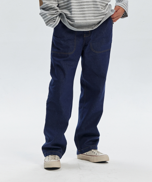 FRIZMWORKS(フリズムワークス)の「CP WIDE DENIM PANTS _ INDIGO(デニムパンツ・メンズ・その他・SMALL/MEDIUM/LARGE/X-LARGE)」の1枚目の写真