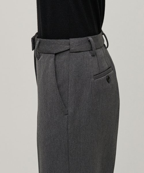 MUSINSA STANDARD WOMAN（ムシンサスタンダードウーマン）の「ウィメンズヘビーウェイト裏起毛ワイドヒドンバンディングスラックス[ミディアムグレー]（スラックス・レディース・その他・34/32/30/31/24/25/26/27/28/29）」の5枚目の写真