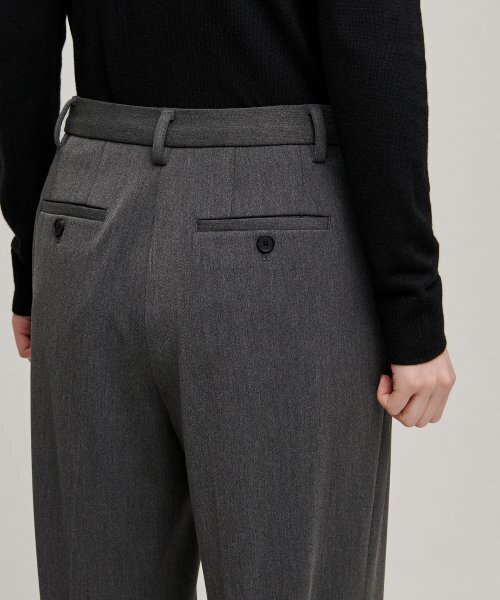 MUSINSA STANDARD WOMAN（ムシンサスタンダードウーマン）の「ウィメンズヘビーウェイト裏起毛ワイドヒドンバンディングスラックス[ミディアムグレー]（スラックス・レディース・その他・34/32/30/31/24/25/26/27/28/29）」の7枚目の写真