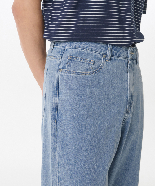 MUSINSA STANDARD（ムシンサスタンダード）の「リネンライクレギュラーフィットデニムパンツ[ライトインディゴ]（デニムパンツ・メンズ・その他・40/29/42/30/31/26/27/28/38/36/34/32/33）」の4枚目の写真