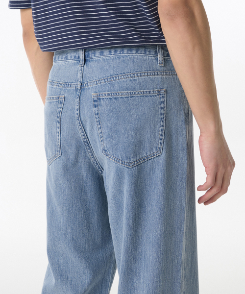 MUSINSA STANDARD（ムシンサスタンダード）の「リネンライクレギュラーフィットデニムパンツ[ライトインディゴ]（デニムパンツ・メンズ・その他・40/29/42/30/31/26/27/28/38/36/34/32/33）」の5枚目の写真