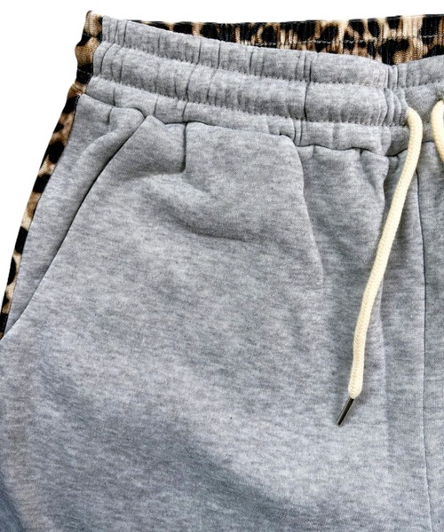 CANVAS+(キャンバスプラス)の「【CANVAS+】ラインレオパードベロア切り替えパンツ(その他パンツ・レディース・オフホワイト/グレー・M)」の11枚目の写真